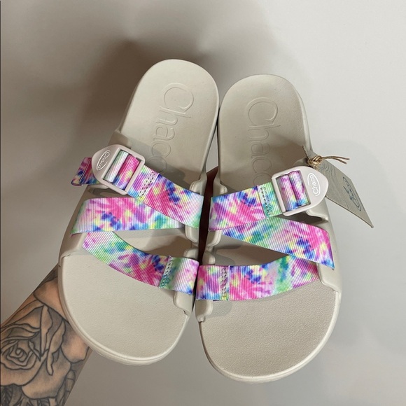 Chaco | Women’s Chillos Slide Women Light Tie Dye Size 9 NWT - Picture 2 of 5